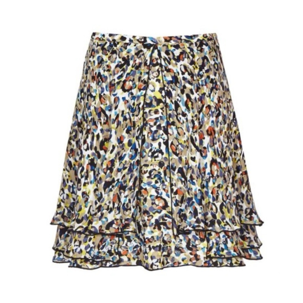 REISS Ilona Printed Layered Skirt